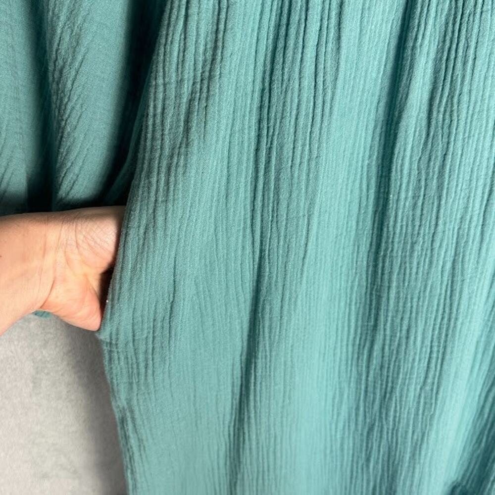 Universal Thread Dress Womens Extra Small Green Gauzey Peasant Cottage Milkmaid - Picture 5 of 15